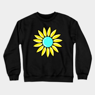 Blue Sunflower Crewneck Sweatshirt